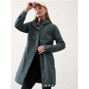 Tokyo Life Hunter Green Trench Hooded Jacket Size Large
